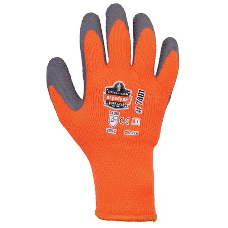 Proflex By Ergodyne Orange Coated Lightweight Winter Work Gloves, L, PK144 7401-CASE